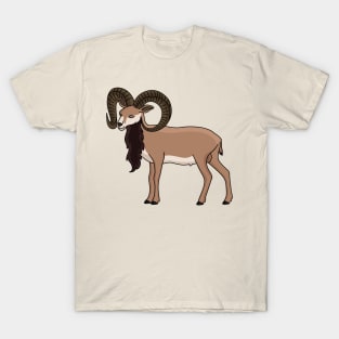 Mouflon goat illustration T-Shirt